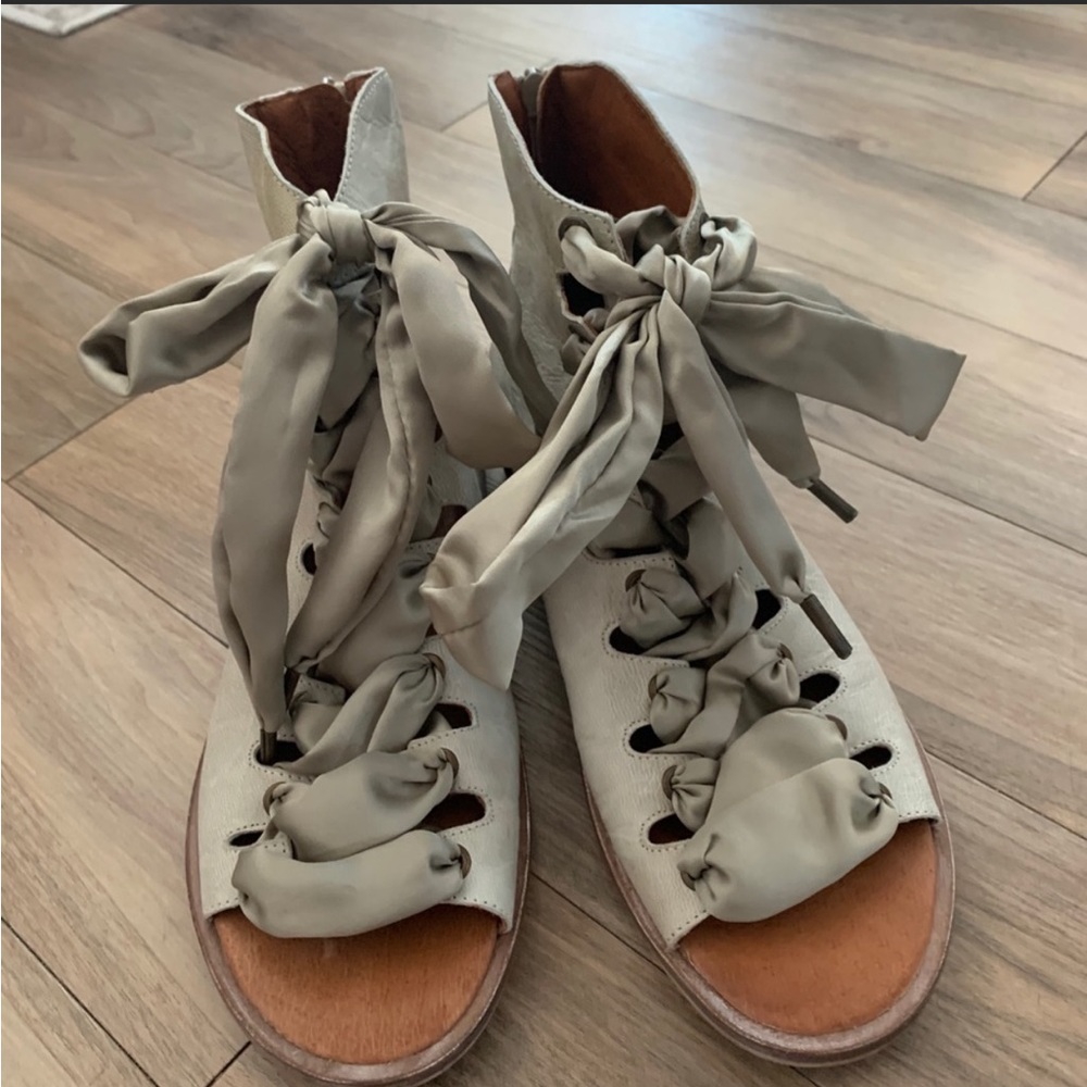 Free People Sandals with Satin Tie